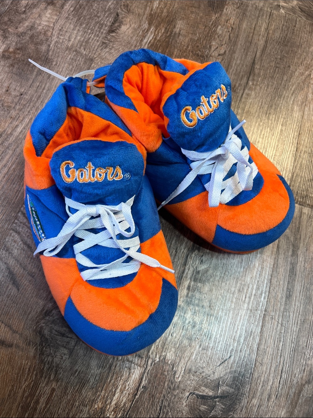 Gators Plush Slipper Sneakers in Blue and Orange